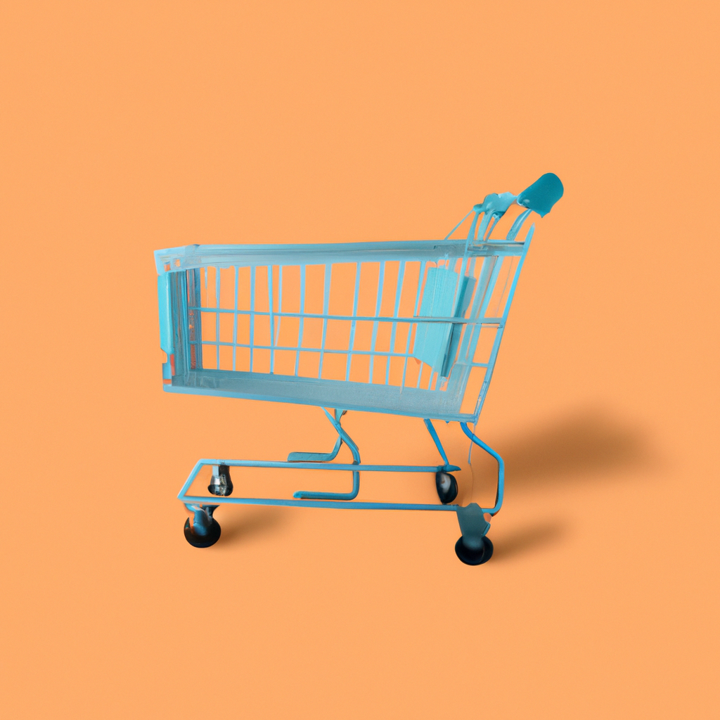 Empty cart illustration showing an open box with soft pastel colors